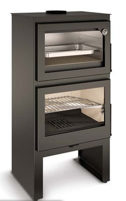 chimenea de leña con horno