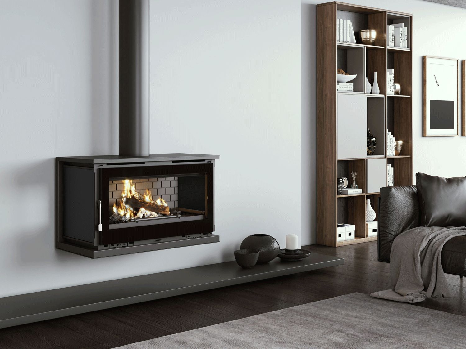 Estufa de leña m-170 potencia maxima 17 kw colgante Estufa de leña m-170 potencia maxima 17 kw colgante