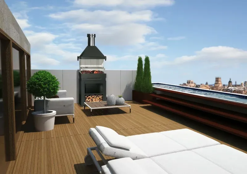 Barbacoa metalica modelo patio Barbacoa metalica modelo patio