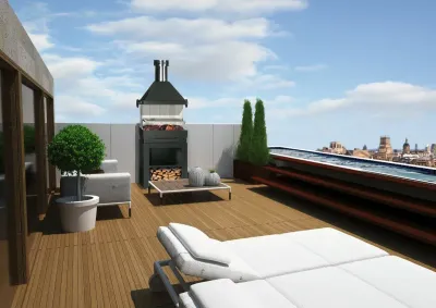 Barbacoa metalica  modelo patio