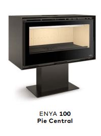 Insert de leña enya 100 pie central 12,5 kw