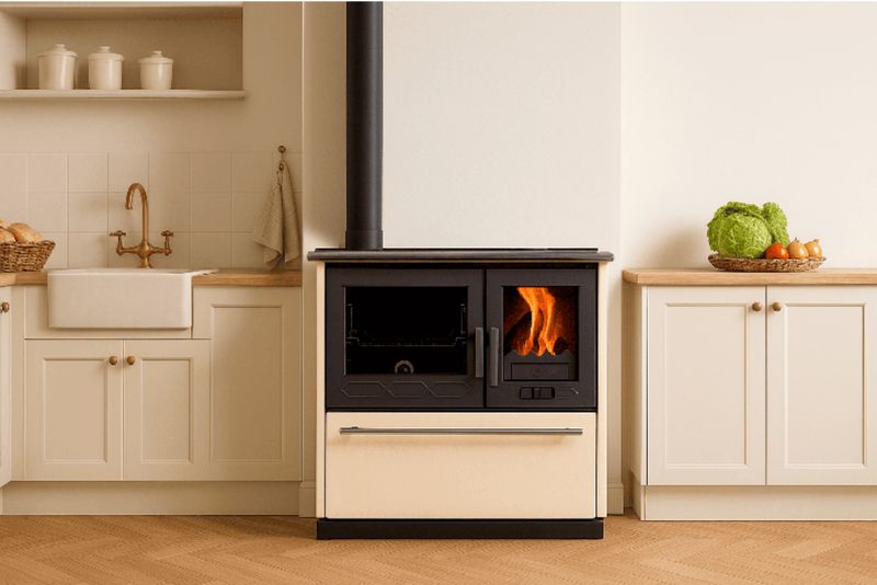 Cocina de leña  iron tradicional 9,5 kw