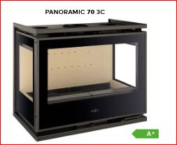 Insert de leña panoramic 70 3c potencia 10,6kw