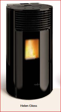 Estufa de pellets helen glass 6 kw