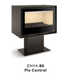 Insert de leña enya 80 pie central 9,6 kw