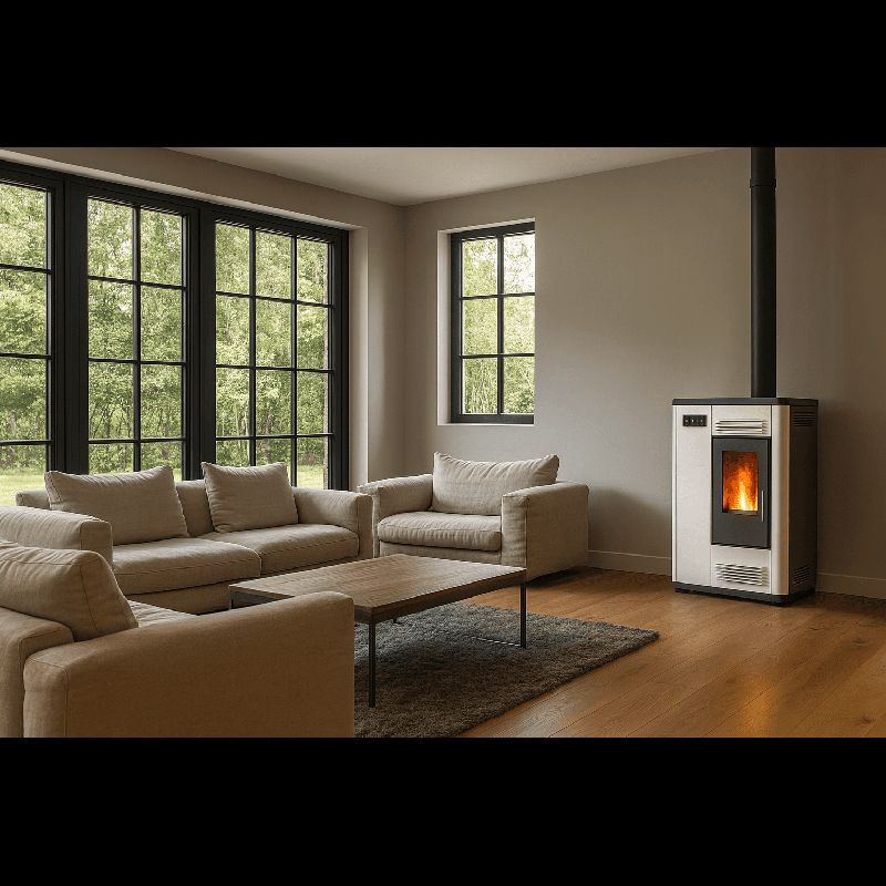 Estufa de pellets pasillo 8 plus