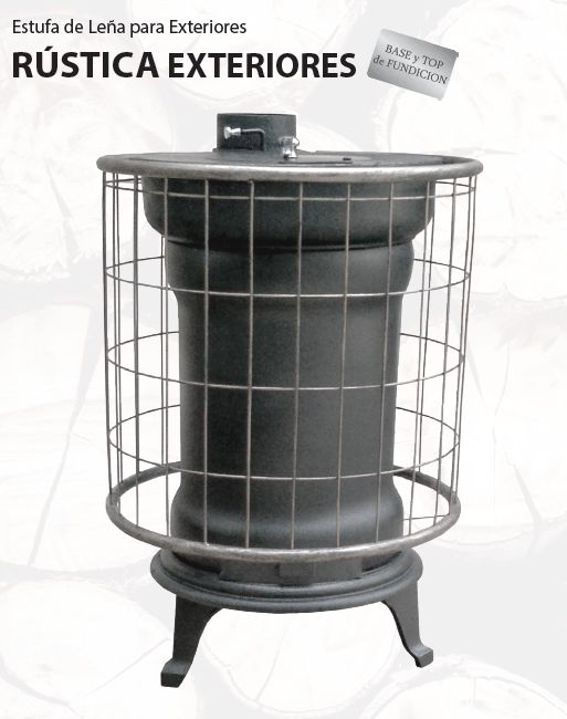 Estufa  de leña rustica exteriores 11 kw
