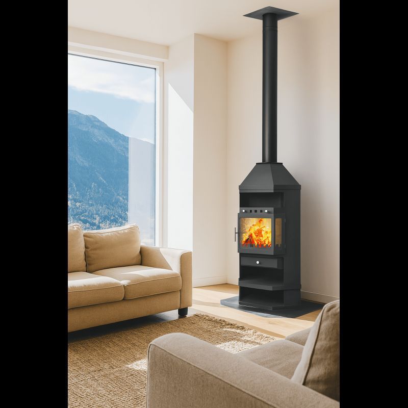 Estufa de leña linan  esquina