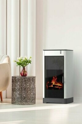 HIDROESTUFA DE PELLETS -LEÑA FURNI  CON ALIMENTACIÓN POR AFLORACIÓN Y AUTOLIMPIEZA 14,9 KW GIROLAMI