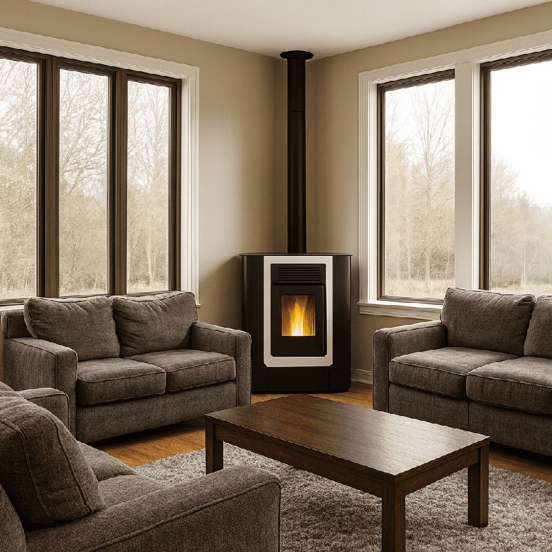 Estufa de pellets pasillo 10 canalizable 11,5 kw Estufa de pellets pasillo 10 canalizable 11,5 kw