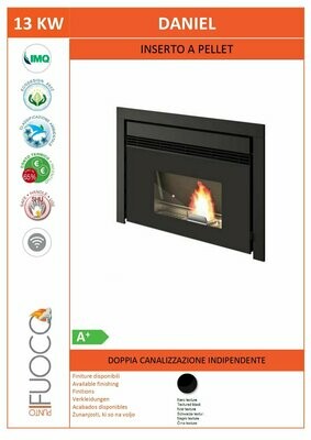 Insert de pellets Daniel doble canalizacion 13 kw PUNTO FUOCO