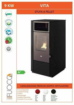 Estufa de pellets vita 9,2 kw canalizable PUNTO FUOCO Estufa de pellets vita 9,2 kw canalizable PUNTO FUOCO