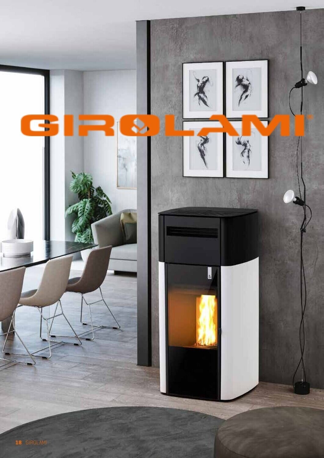 Estufa policombustible SPLIT 15 kw GIROLAMI