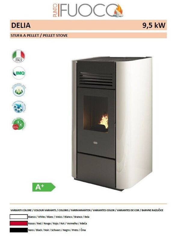 Estufa de pellets delia 9,5 kw PUNTO FUOCO