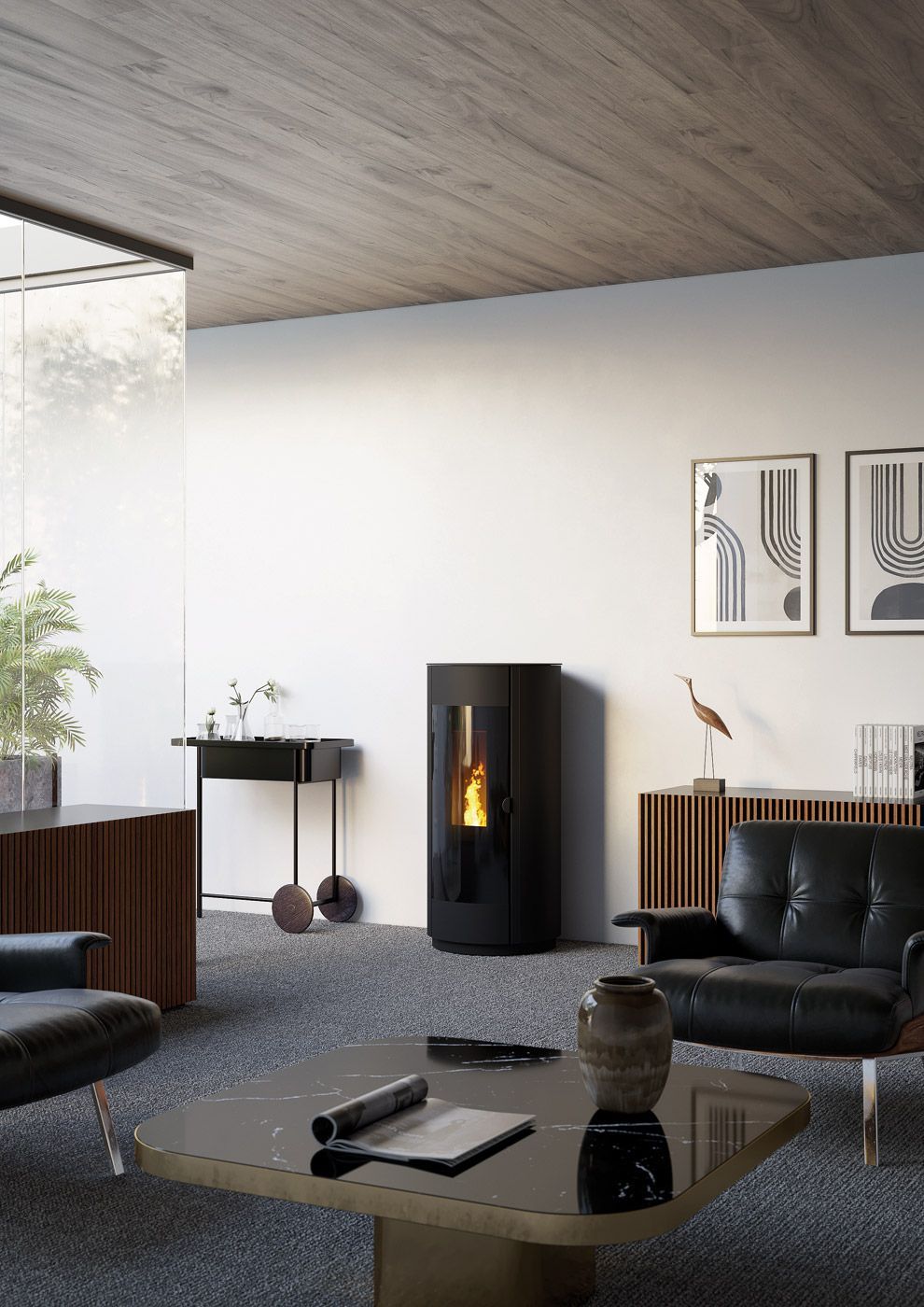 New Estufa de pellets TONDA11 Evacalor 11,1kw