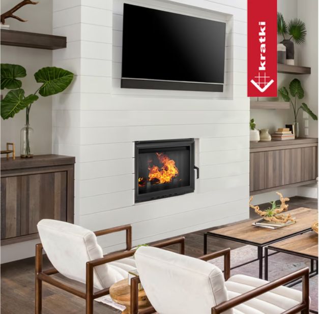 Chimenea de leña de hierro fundido kratki maja 8 kw / 200 Ø