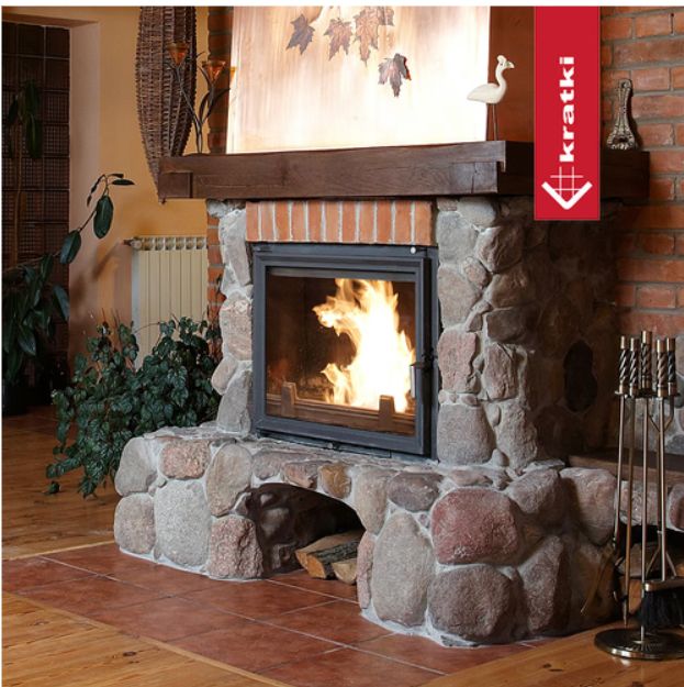 Chimenea de leña de hierro fundido kratki amelia 21 kw Ø 200