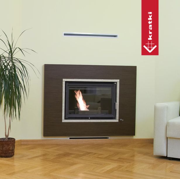 Chimenea de leña de hierro fundido kratki wiktor 14 kw Ø 200