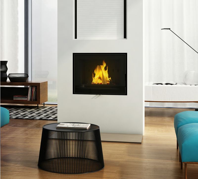 Chimenea de leña de hierro fundido kratki franex 10 kw Ø 180