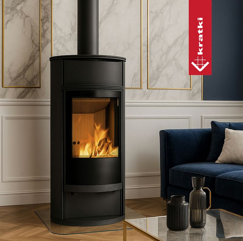 Estufa de leña de acero RUNA Ø 150 8 kW