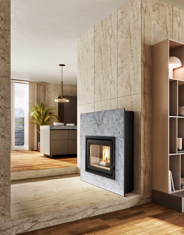 Estufa de pellet slim PIETRO Evacalor 9kw