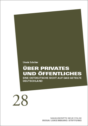 Manuskripte 28 - Über Privates und Öffentliches