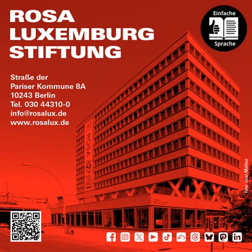 Image-Flyer Rosa Luxemburg Stiftung (einfache Sprache)