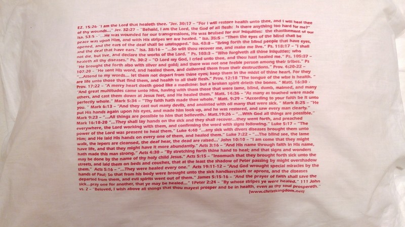 Healing Scripture's Pillow Case