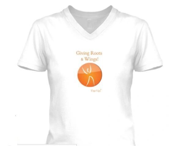Roots and Wings V Neck Tee Shirt