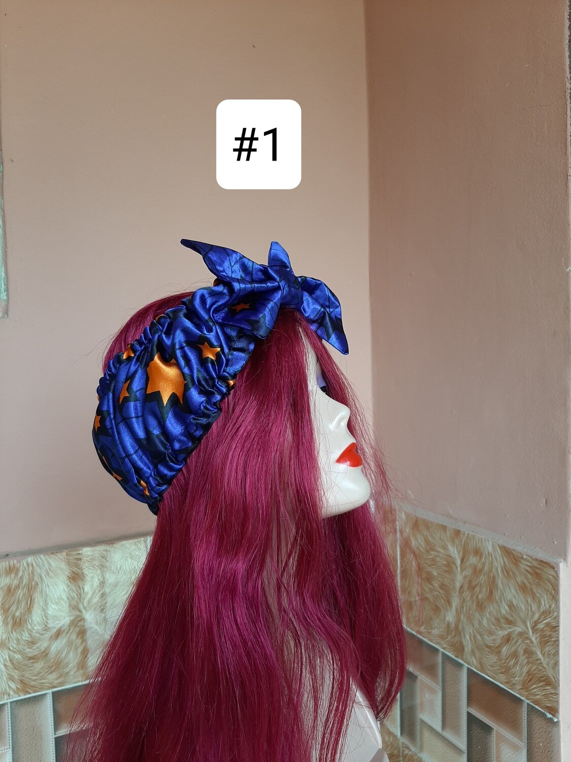 SATIN AFRICAN PRINT BOW HEADBAND