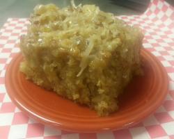 Oatmeal Cake with German Chocolate Frosting