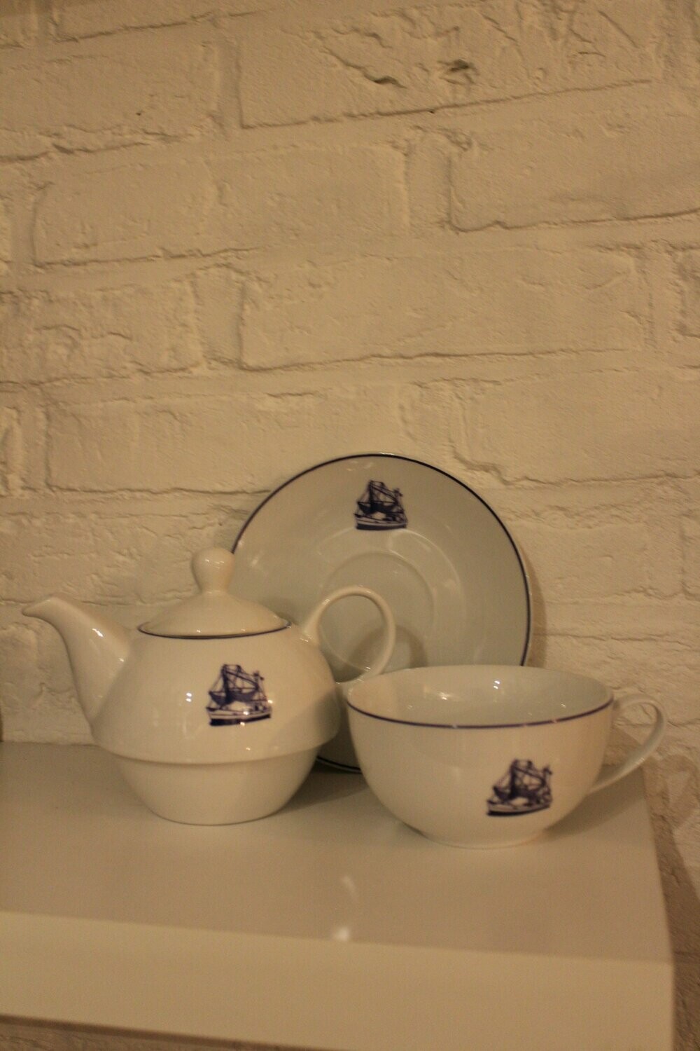 Tea for One Theepot met kop en schotel boot