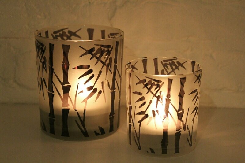 Waxinelicht houder bamboo set
