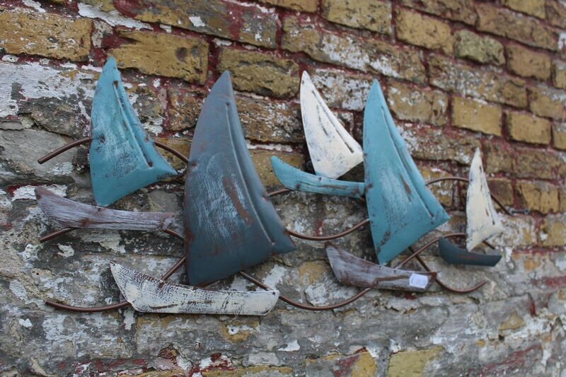 Wandornament kleine bootjes