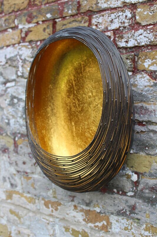 Wandornament / waxinelichthouder het gouden ei