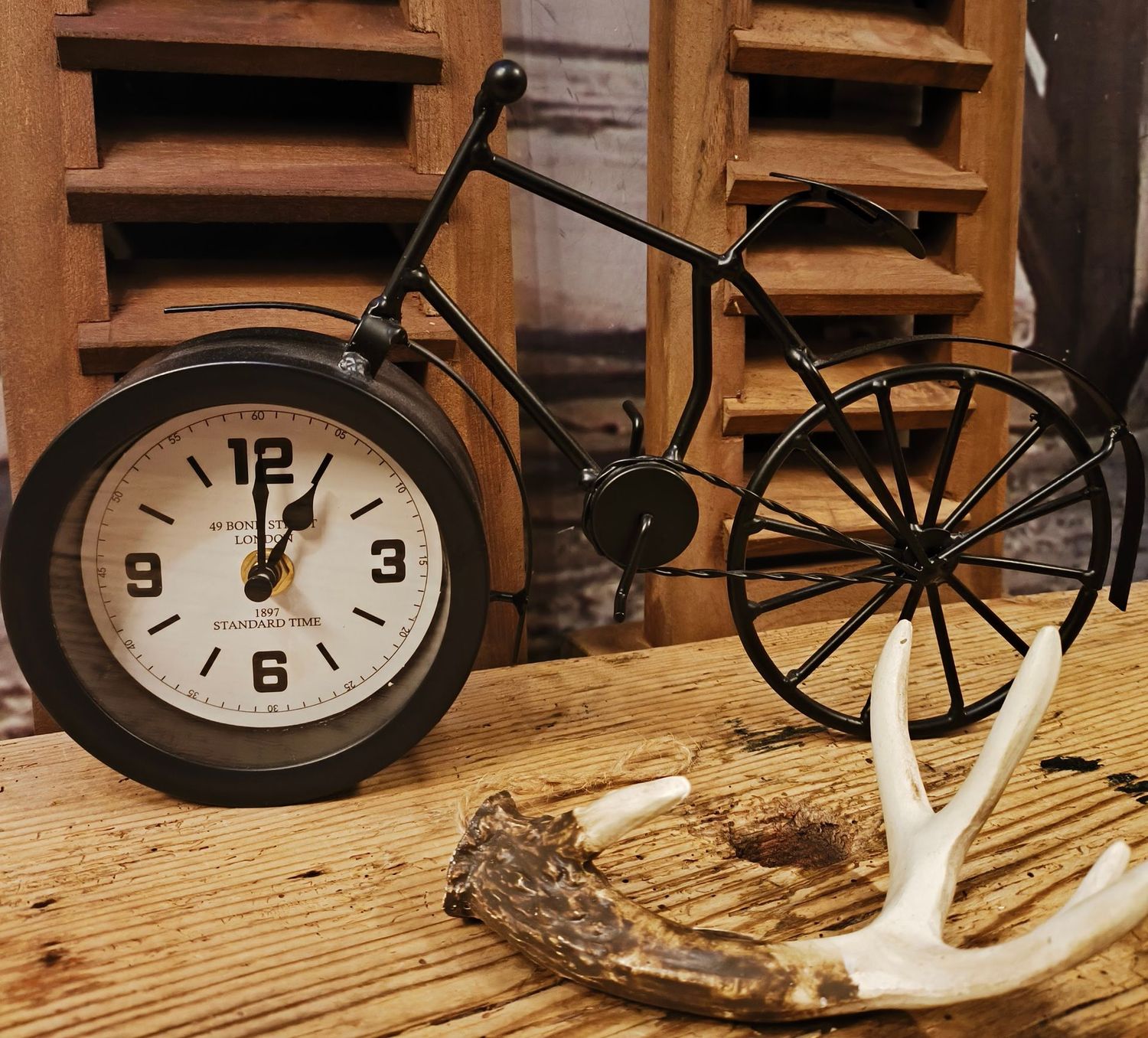 Tafelklok zwarte fiets