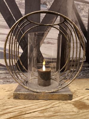 Brons look lantaarn rond