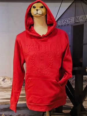 Embossed trui Terschelling Cranberry