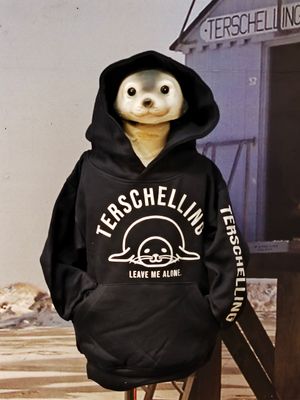 Terschelling zeehond KIDS trui / DONKER BLAUW