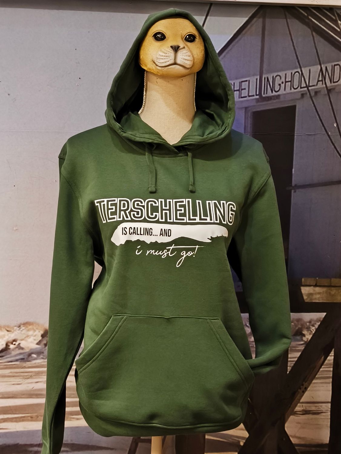 MAAT 2XL: Terschelling I need to go trui DONKER GROEN