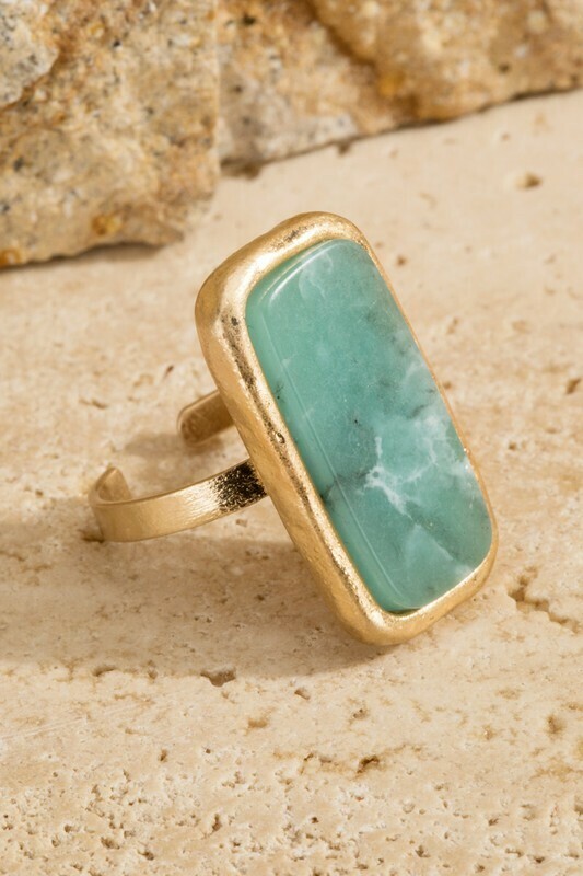 Natural Stone accent ring