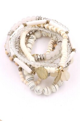 Multi seed bead bracelet set