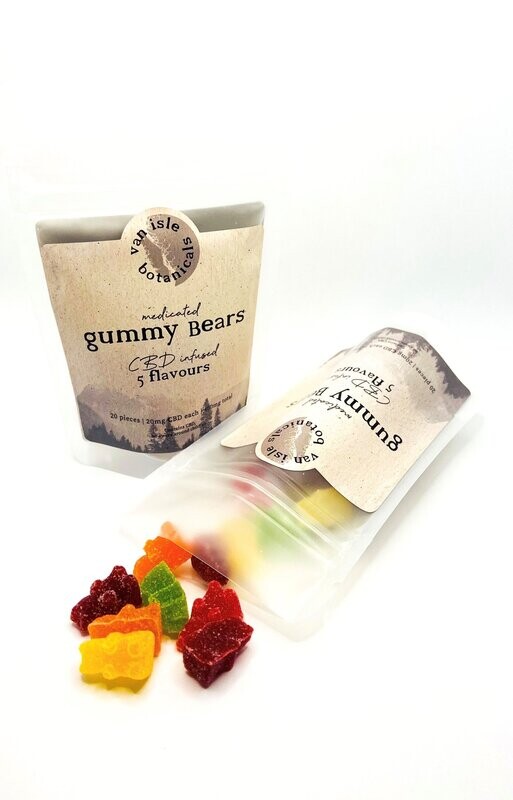 Van Isle Botanical 20mg CBD Gummy Bears (400mg/pk)