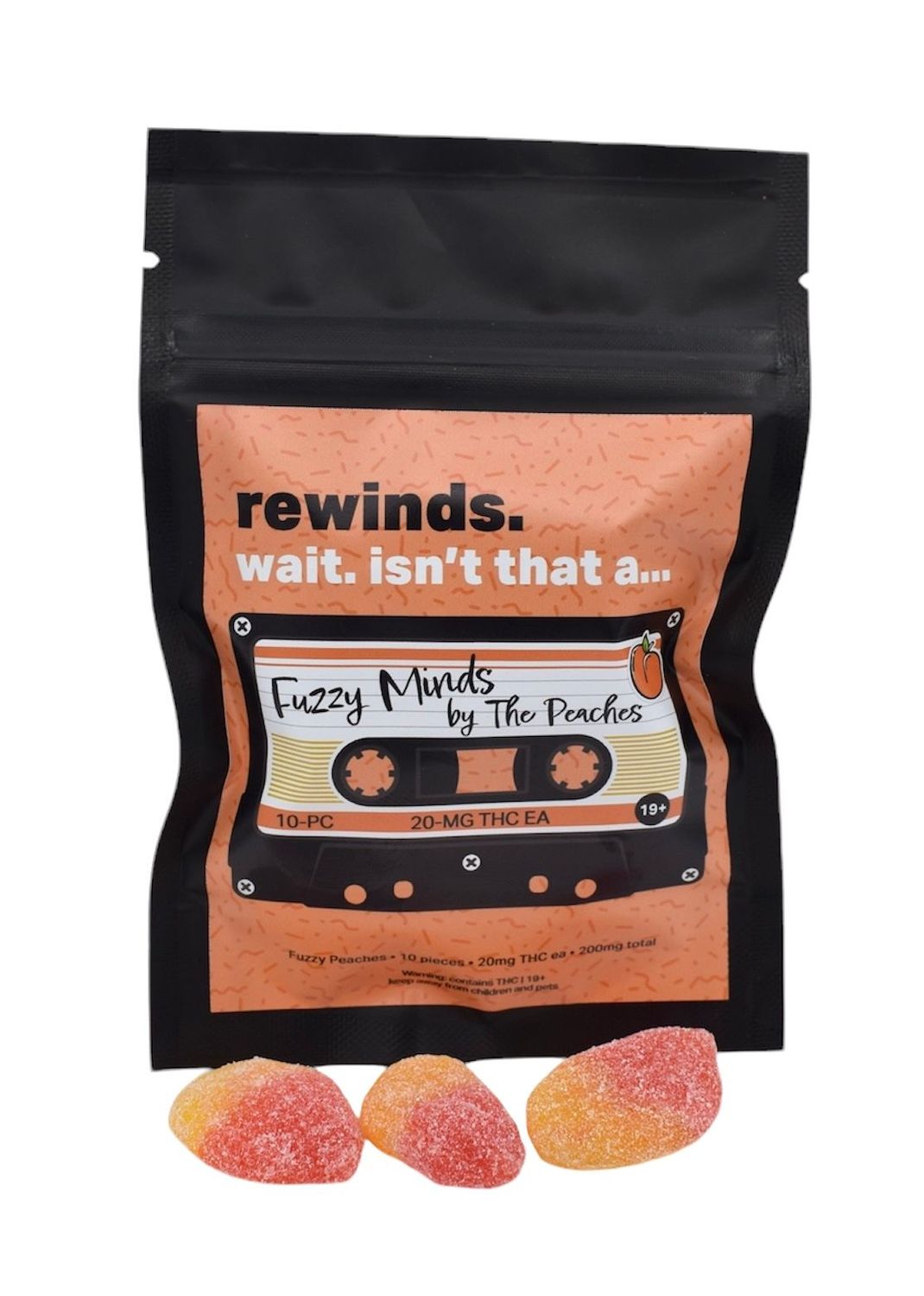 Fuzzy Peach THC Gummies 20mg (200mg Per Pk)