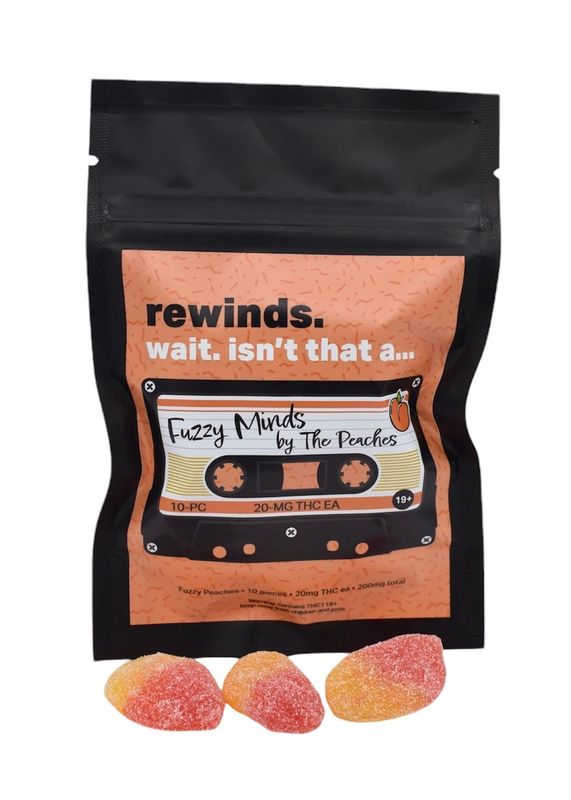 Fuzzy Peach THC Gummies 20mg (200mg Per Pk)