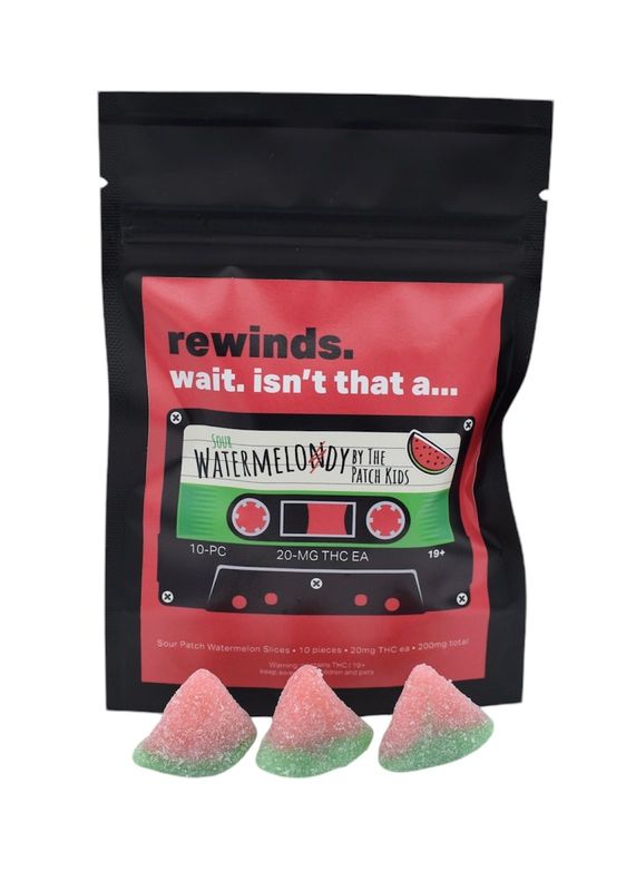 Sour Patch Watermelon Slice THC Gummies 20mg (200mg Per Pk)