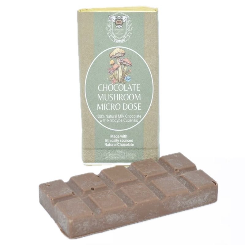 Milk Chocolate Magic Mushroom Microdose Bar 1000mg