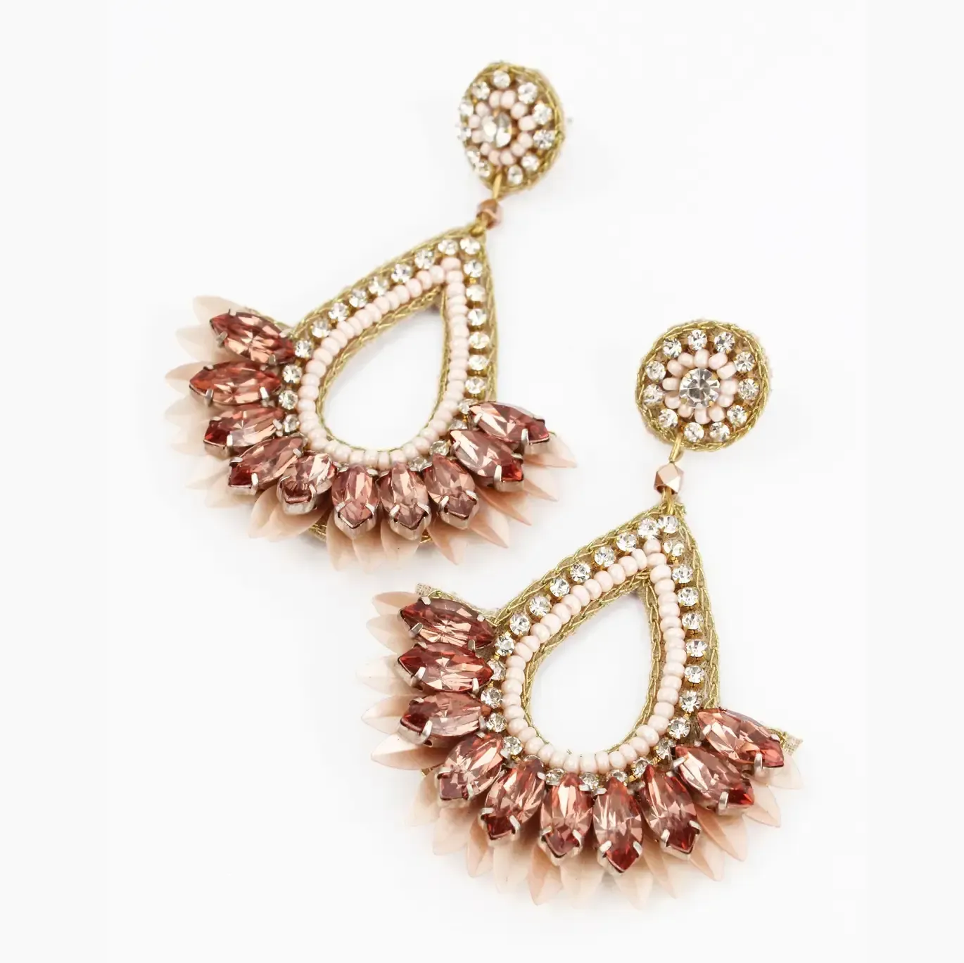Peach Teardrop Earring