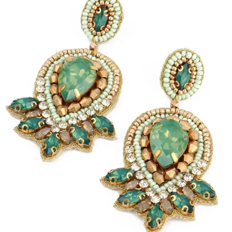 Mint Art Deco Earrings