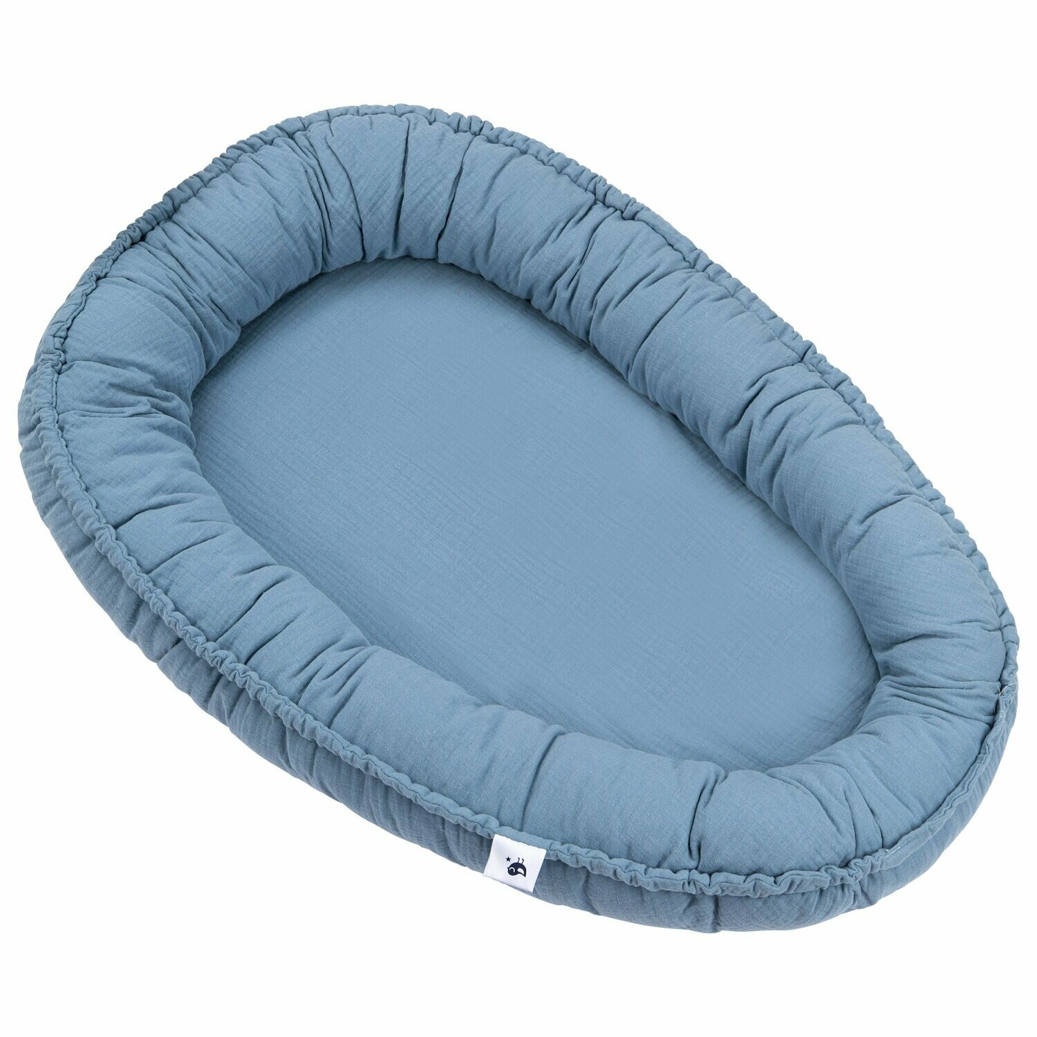 Riduttore lettino in mussola di cotone - Blu